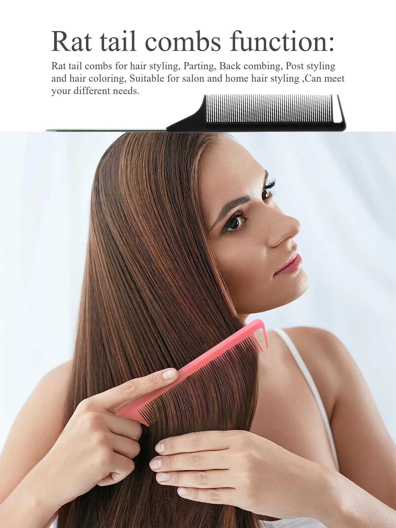 Pro Pointed Tail Salon Hairdressing Hair Styling Anti-static Comb Hair Brush