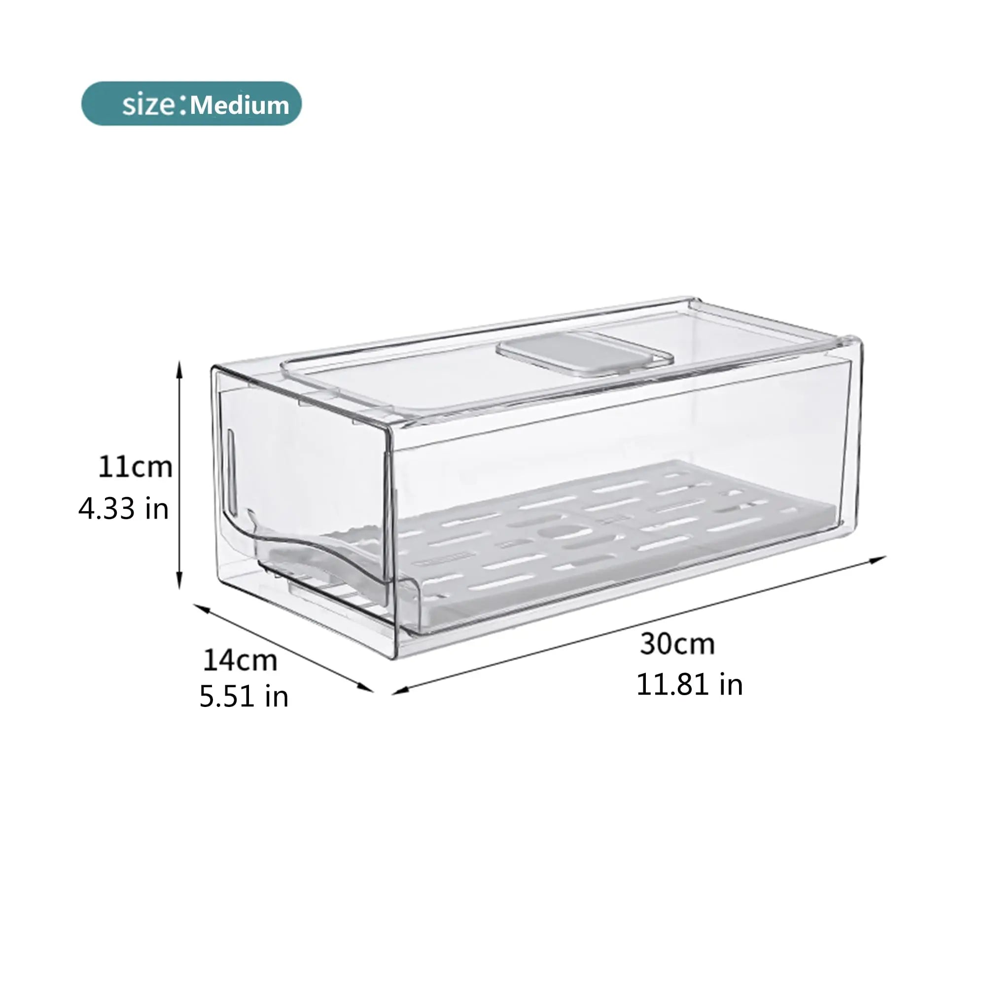 Fridge Organizer, Stackable Refrigerator Organizer Bins Reusable Food Storage