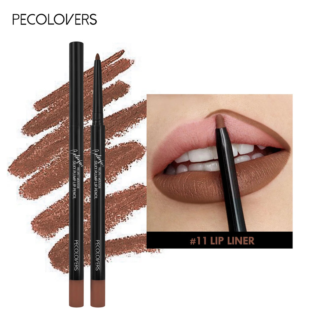 Waterproof Matte Lipliner Pencil Red Contour Tint Lipstick Long Lasting