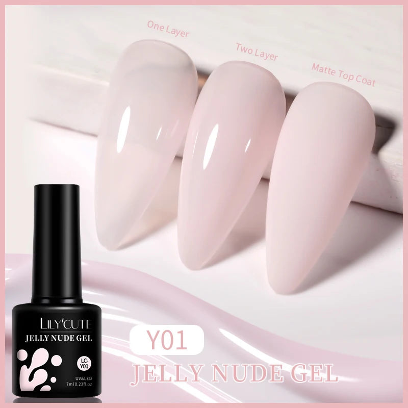 LILYCUTE 129 Colors 7ML Nail Gel Polish Nail Supplies Vernis Semi Permanence
