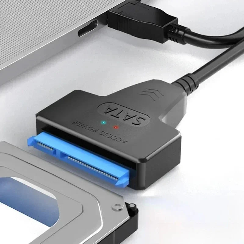 Cable Adaptador SATA a USB 3.0 para Disco Duro HDD y SSD de 2.5"