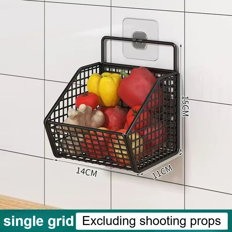 Wall-Mounted Multi-Functional Kitchen Organizer