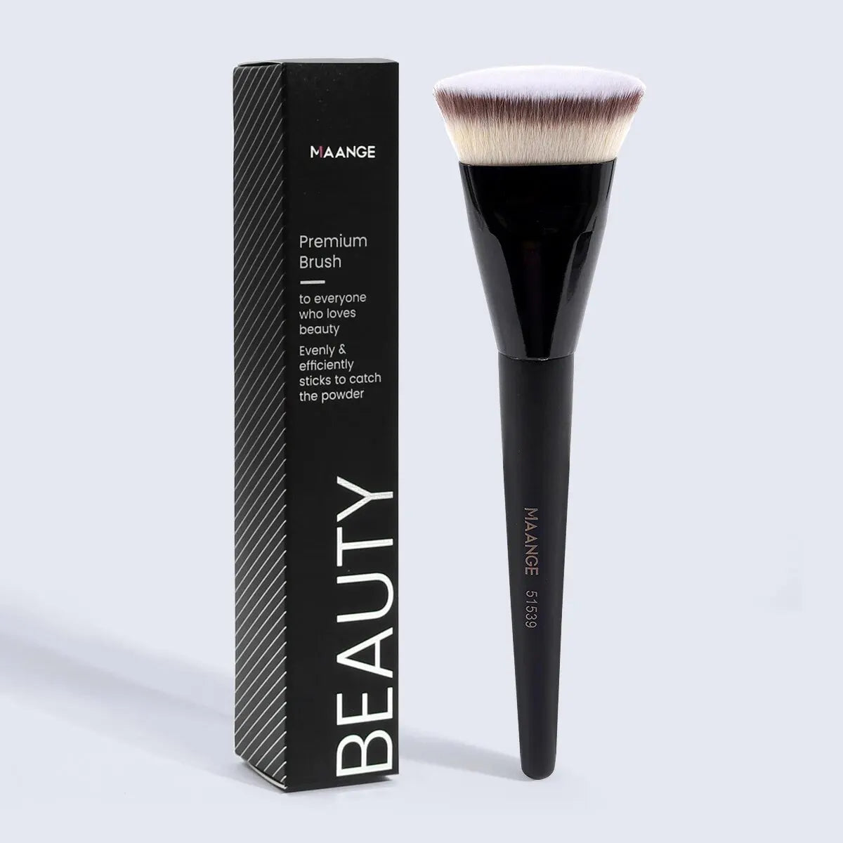 MAANGE Single Flat Round Tube Flat Head Foundation Brush With Box Powder Blush Makeup Brush Skin-friendly Makeup Tool