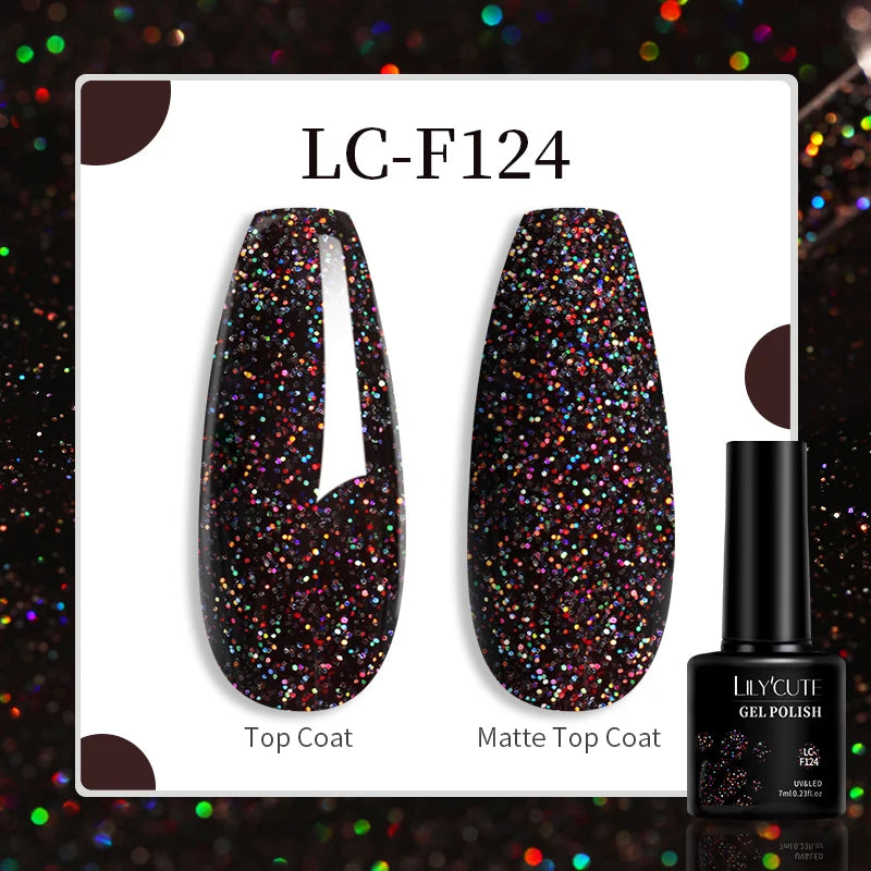 LILYCUTE 129 Colors 7ML Nail Gel Polish Nail Supplies Vernis Semi Permanence