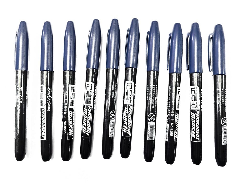 6 PCS Permanent Marker Pen Manga Drawing Markers Black Blue Red, Art School Supplies