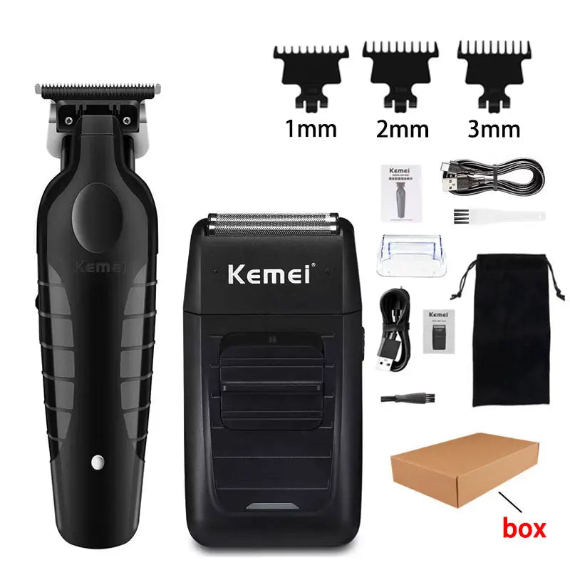 Kemei KM-2296 KM-2299 KM-1102 Hair Clipper Kit Men's Electric Shaver Hair