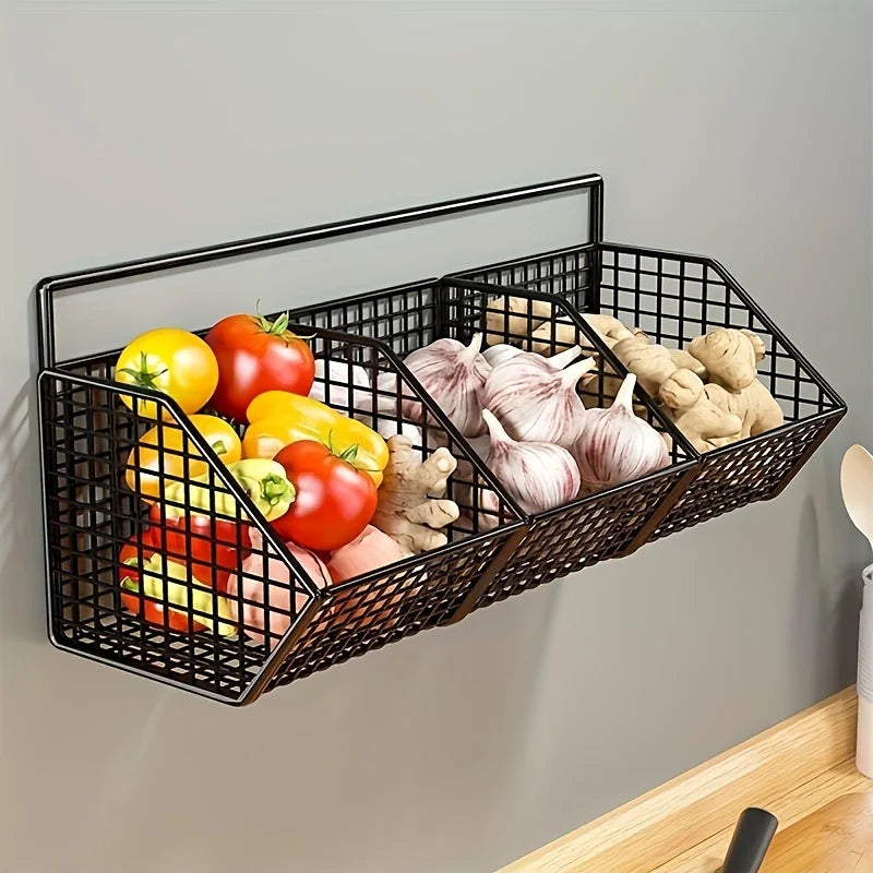 Wall-Mounted Multi-Functional Kitchen Organizer