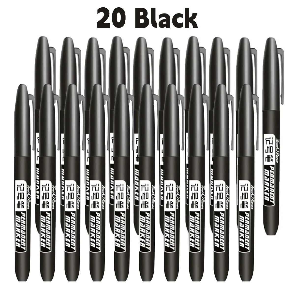 6 PCS Permanent Marker Pen Manga Drawing Markers Black Blue Red, Art School Supplies