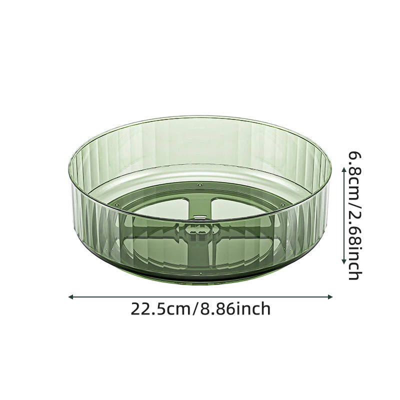 360° Rotating Tray Lazy Susan Fridge Organizer Turntable Storage Tray Clear Food Storage Organizer Spice r
