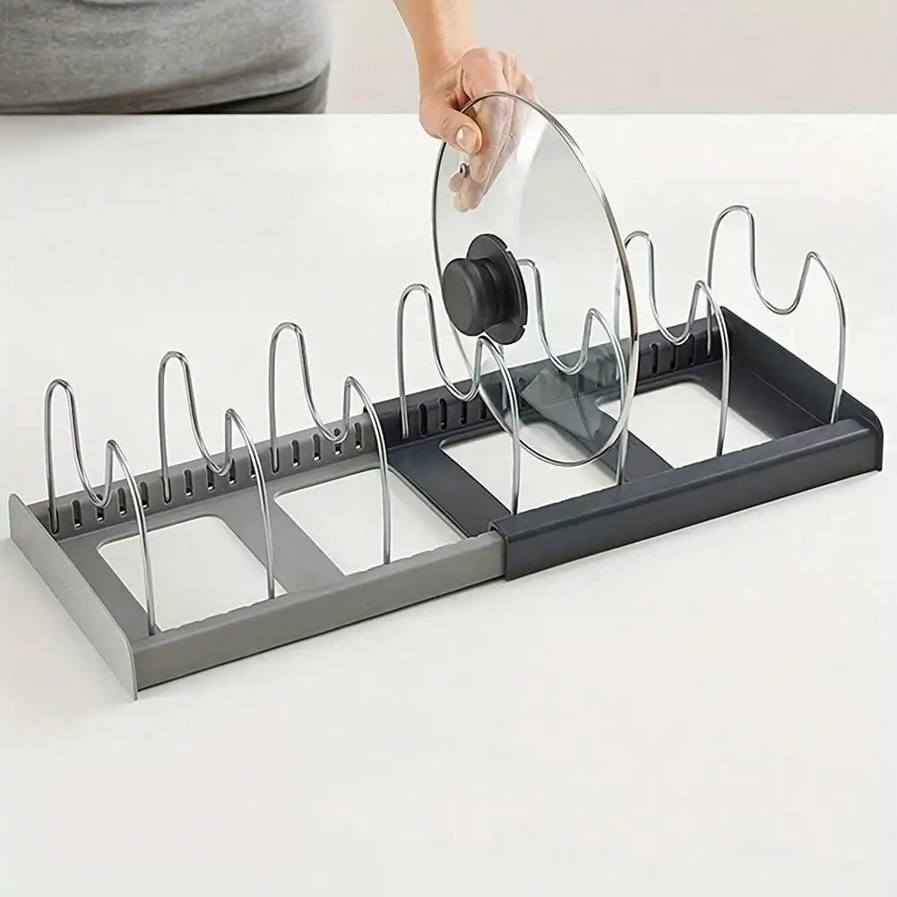 Expandable Pans Organizer Rack Kitchen Cabinet