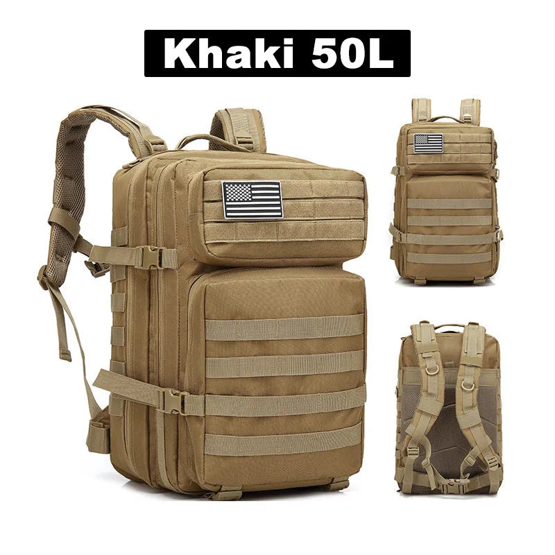 50L Tactical Backpack Men's Travel Large Capacity Rucksacks Men