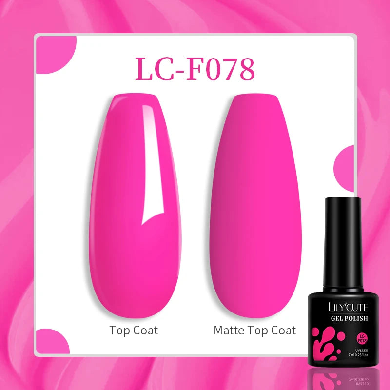 LILYCUTE 129 Colors 7ML Nail Gel Polish Nail Supplies Vernis Semi Permanence