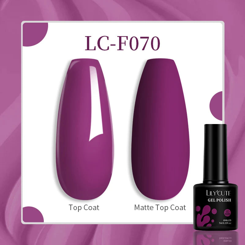 LILYCUTE 129 Colors 7ML Nail Gel Polish Nail Supplies Vernis Semi Permanence