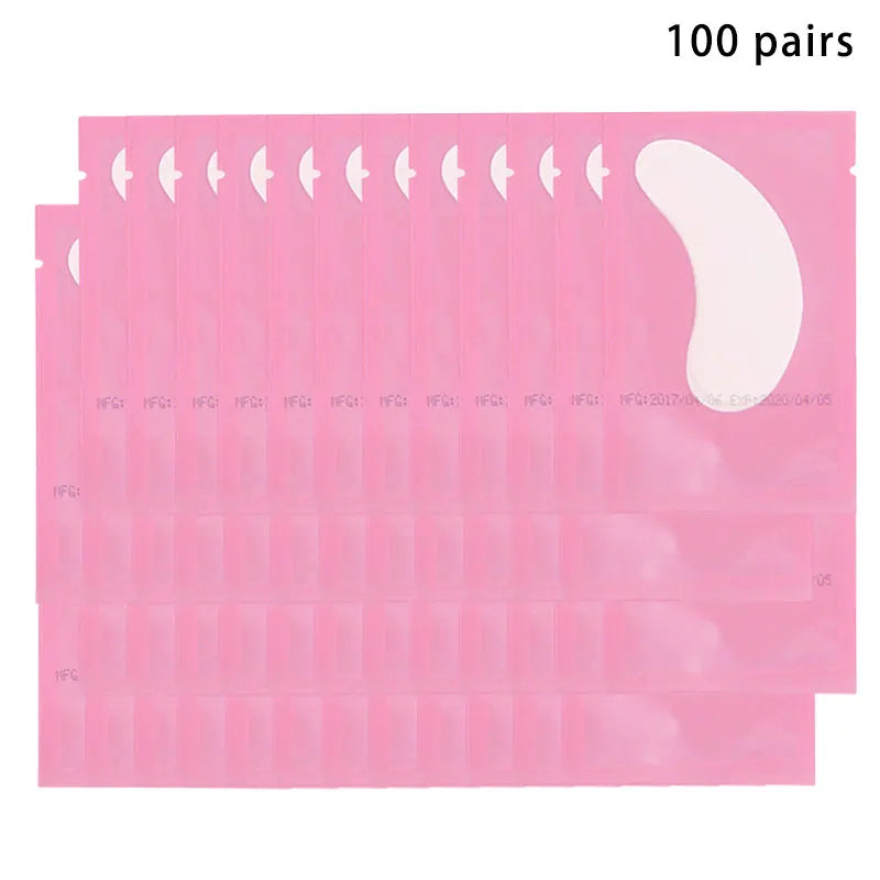 50/100PCS Wholesale Hydrogel Gel Eye Patches for Eyelash Extension Eyepads Eyelash patch Lash Extension Mask Eyepad Makeup