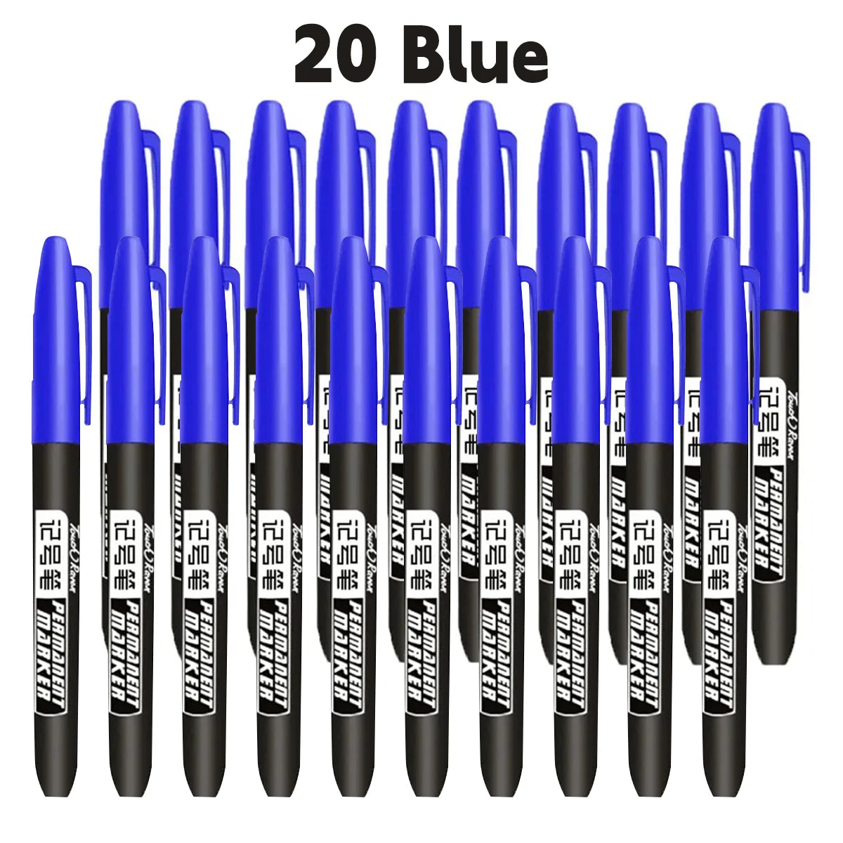 6 PCS Permanent Marker Pen Manga Drawing Markers Black Blue Red, Art School Supplies