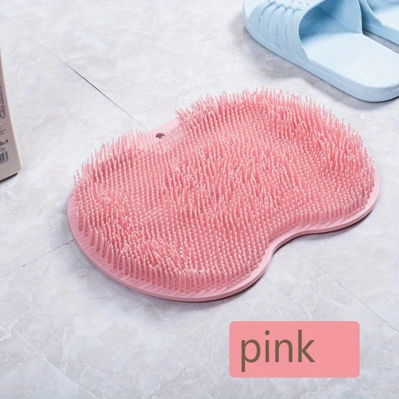 Exfoliating Foot Brush and Back Scrubber Anti-Slip Suction Cup - Tool for Body Dirt Removal