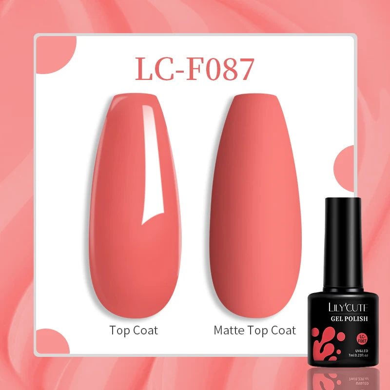 LILYCUTE 129 Colors 7ML Nail Gel Polish Nail Supplies Vernis Semi Permanence