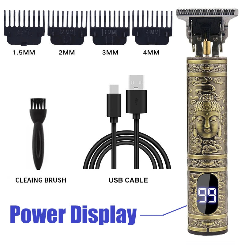 Vintage Hair Clipper USB Charging Hair Cutting Machine Electric Hair