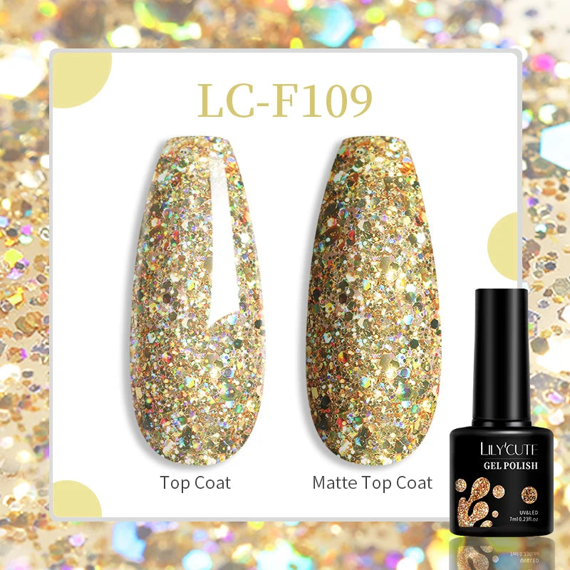 LILYCUTE 129 Colors 7ML Nail Gel Polish Nail Supplies Vernis Semi Permanence