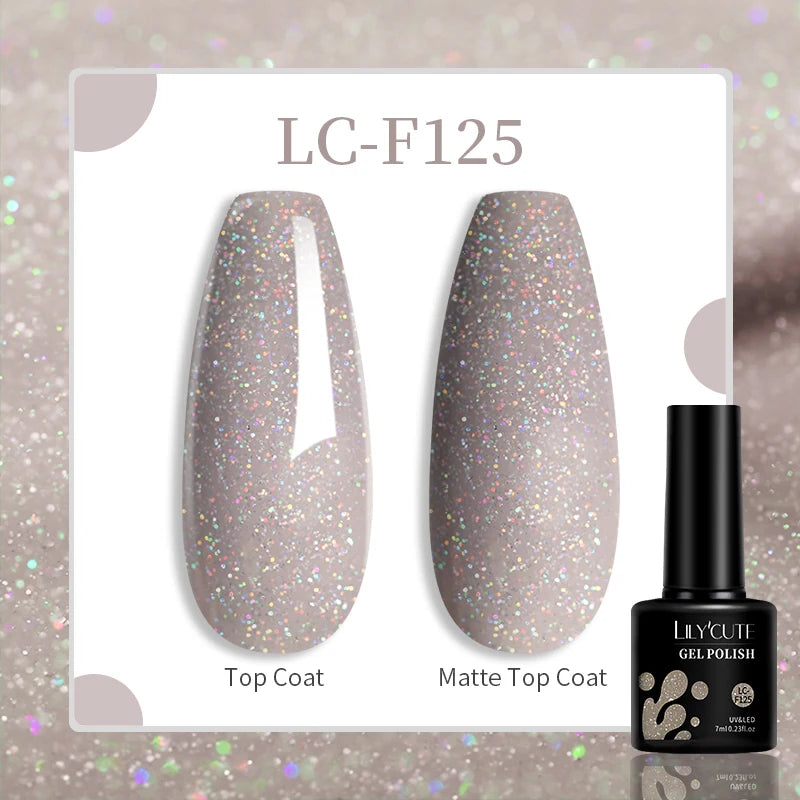 LILYCUTE 129 Colors 7ML Nail Gel Polish Nail Supplies Vernis Semi Permanence