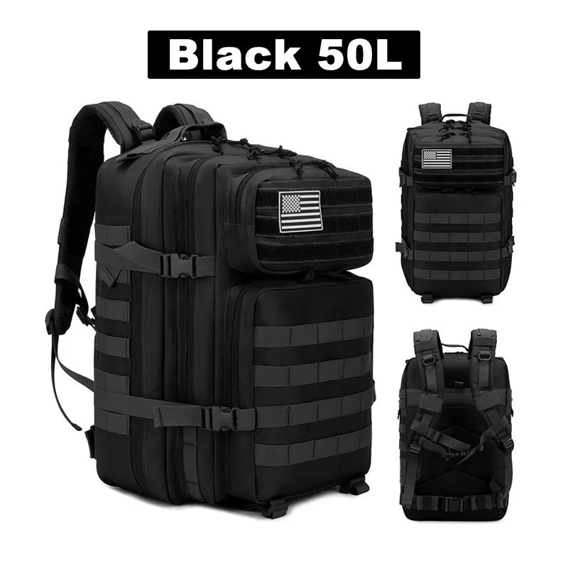 50L Tactical Backpack Men's Travel Large Capacity Rucksacks Men