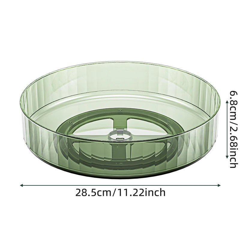 360° Rotating Tray Lazy Susan Fridge Organizer Turntable Storage Tray Clear Food Storage Organizer Spice r