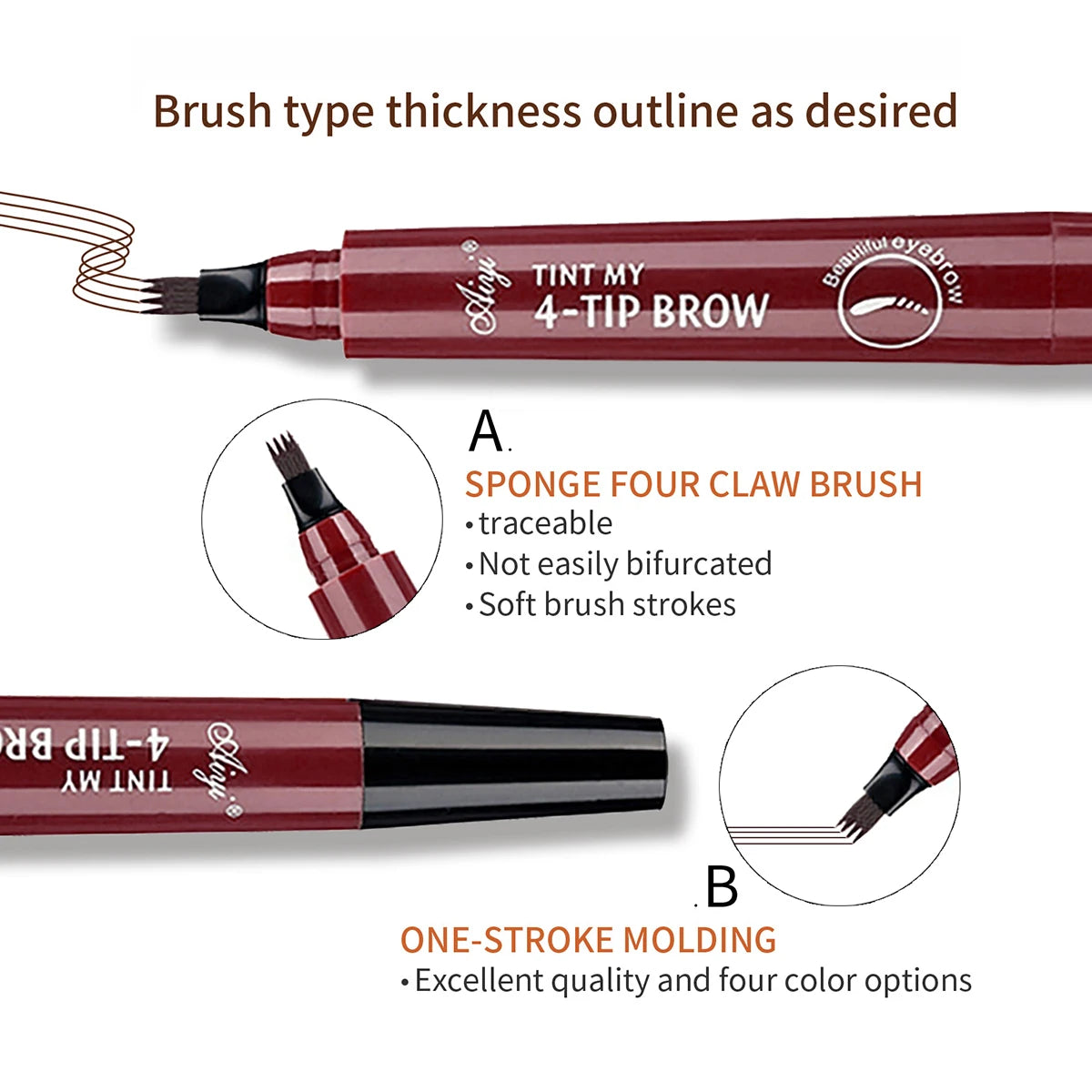 4 fork microblading eyebrow pencil waterproof eyebrow pencil natural long-lasting eyebrow