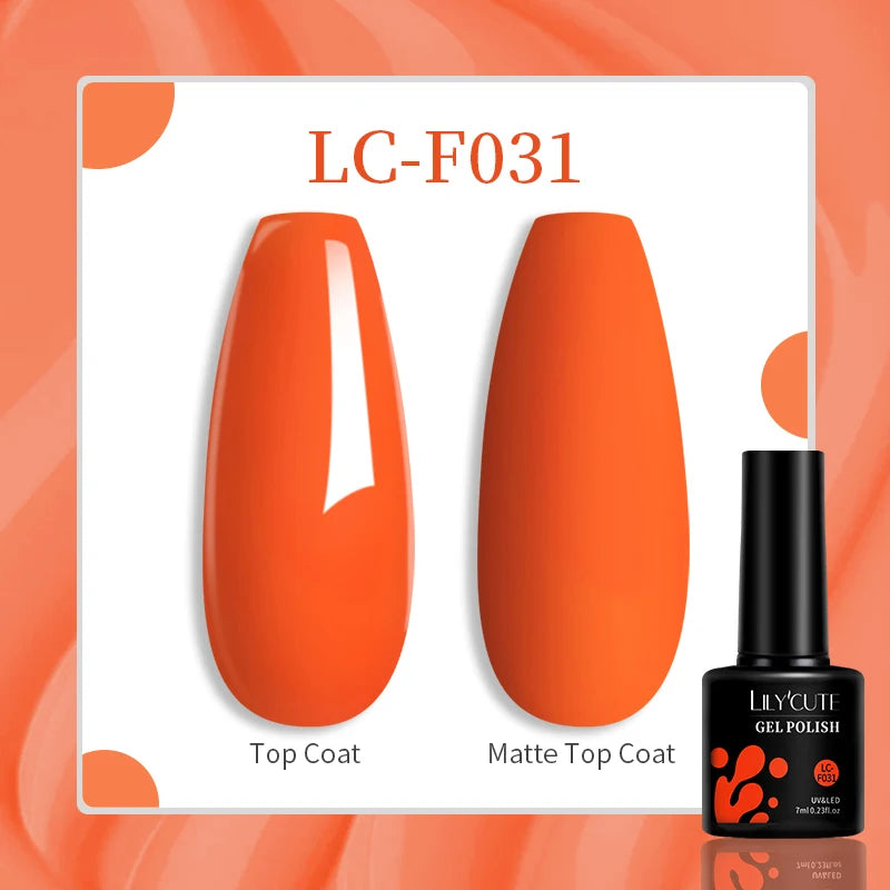 LILYCUTE 129 Colors 7ML Nail Gel Polish Nail Supplies Vernis Semi Permanence