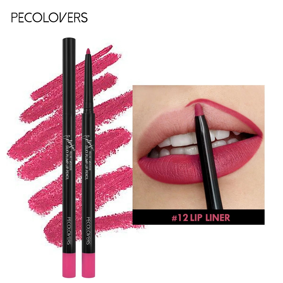 Waterproof Matte Lipliner Pencil Red Contour Tint Lipstick Long Lasting