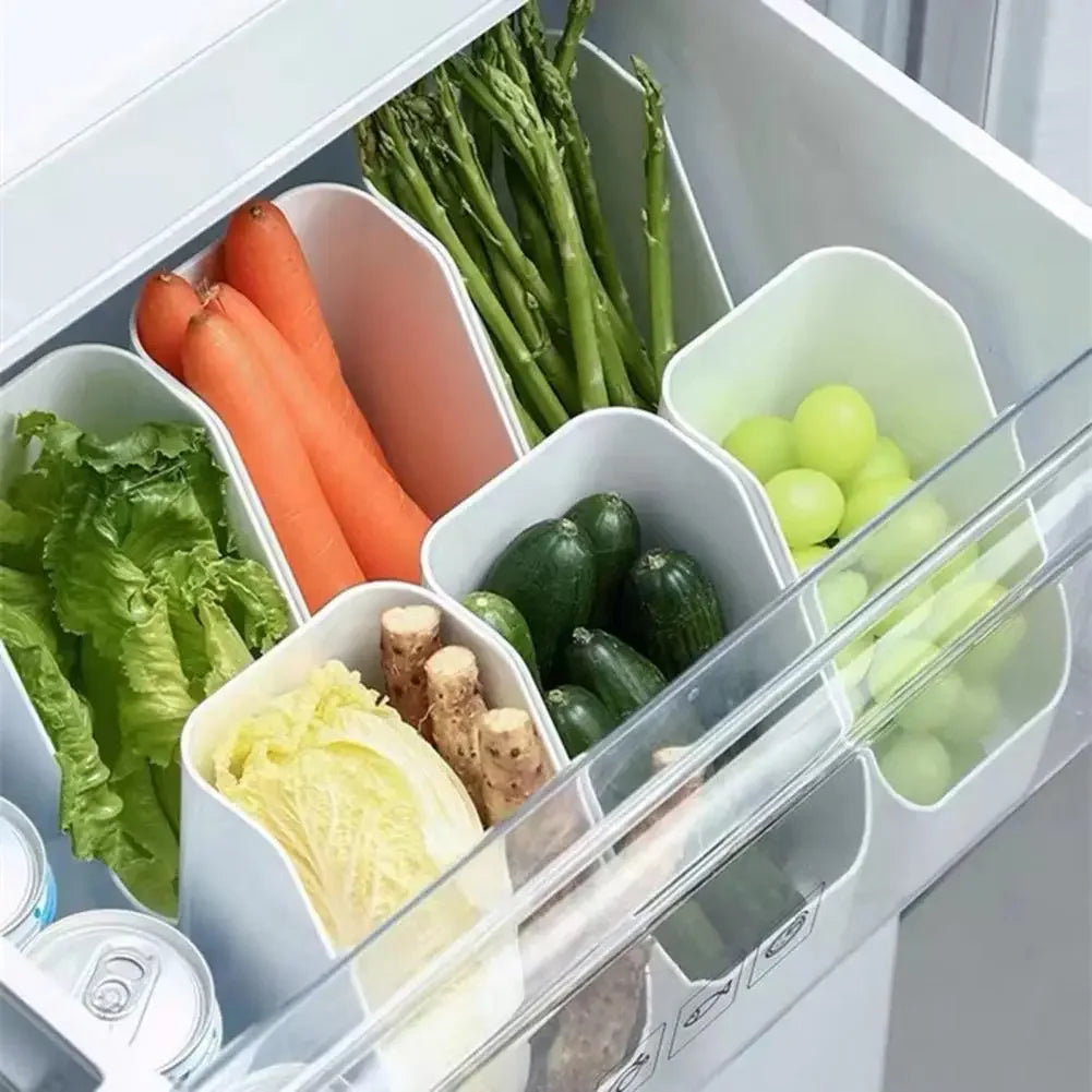 Refrigerator Organizer Bins Fridge Food Sort Storage Box Transparent