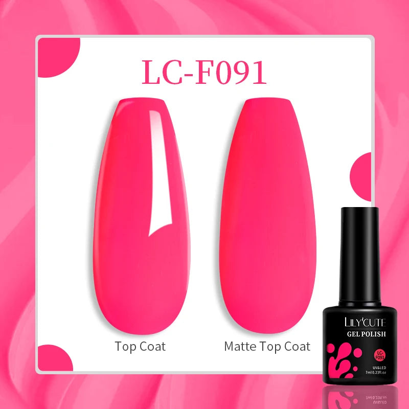 LILYCUTE 129 Colors 7ML Nail Gel Polish Nail Supplies Vernis Semi Permanence
