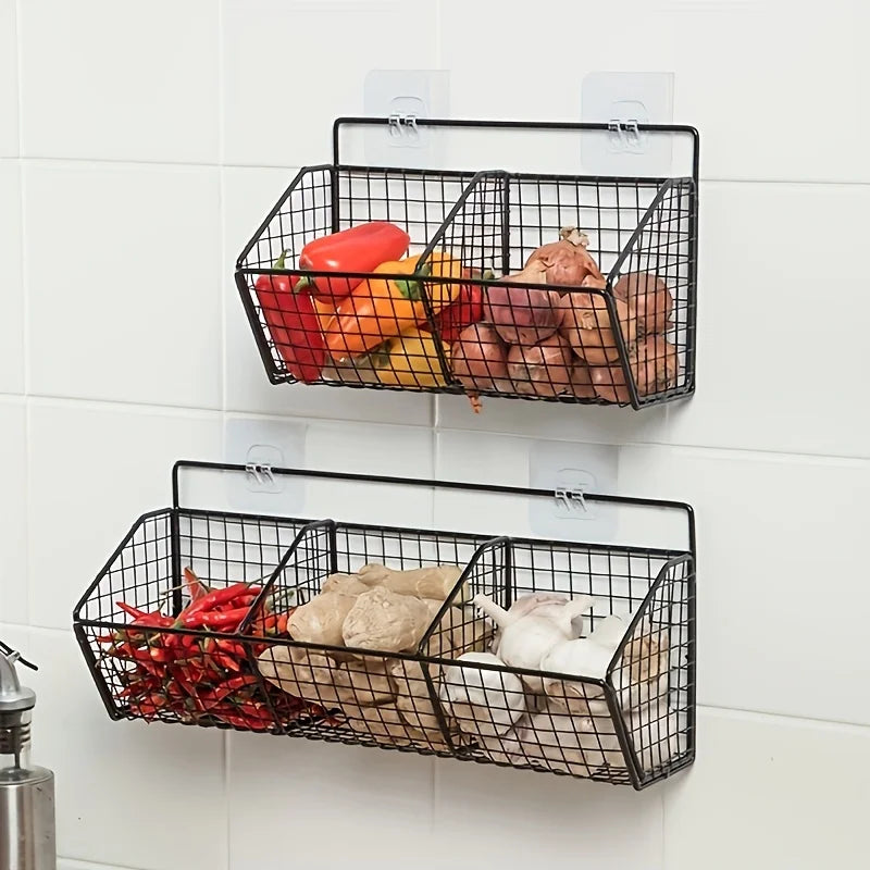 Wall-Mounted Multi-Functional Kitchen Organizer