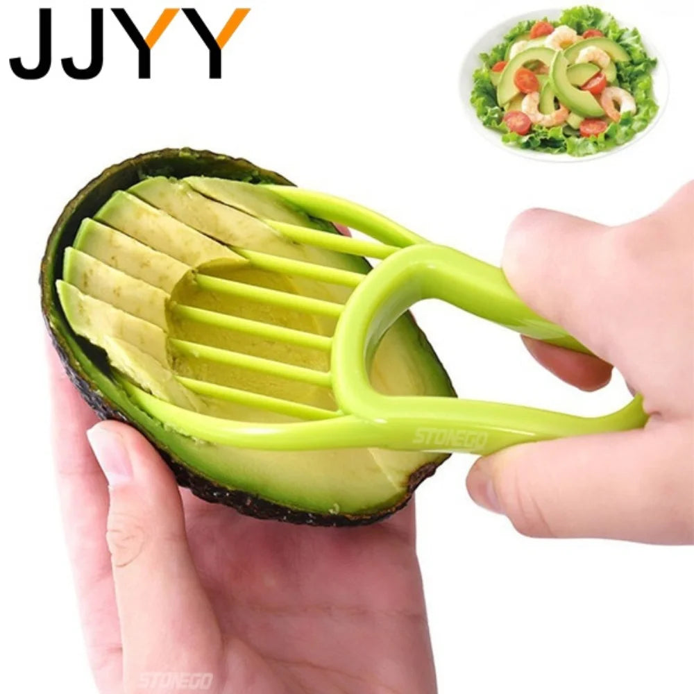 JJYY 3 In 1 Avocado Slicer Shea Corer Butter Fruit Peeler Cutter