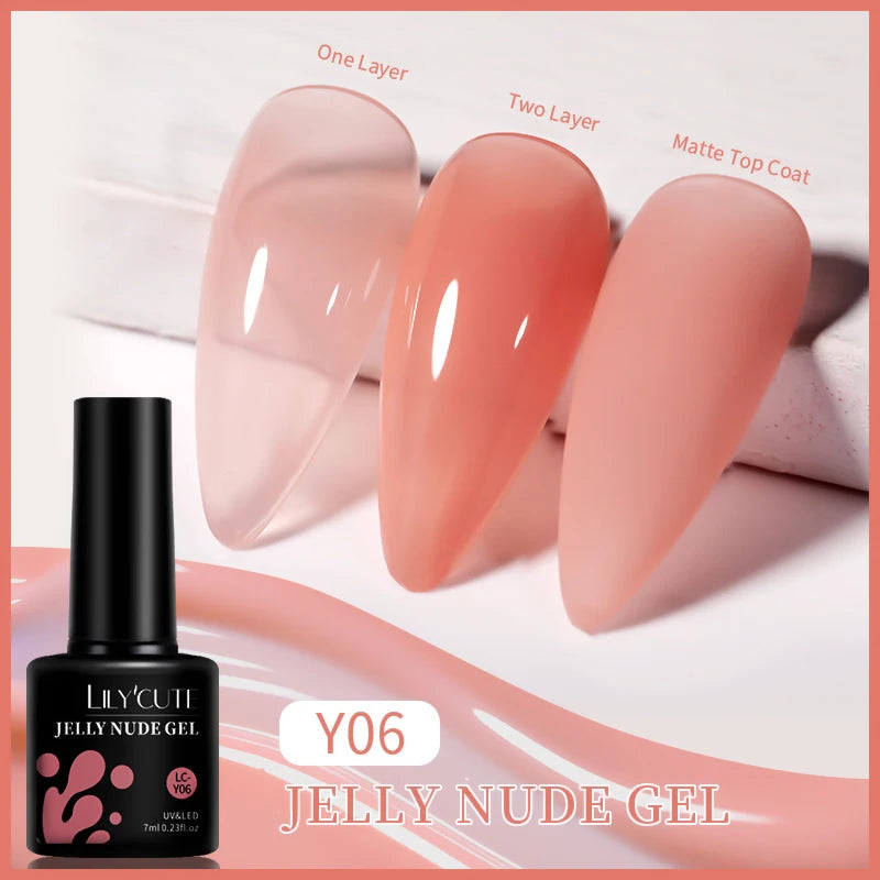 LILYCUTE 129 Colors 7ML Nail Gel Polish Nail Supplies Vernis Semi Permanence