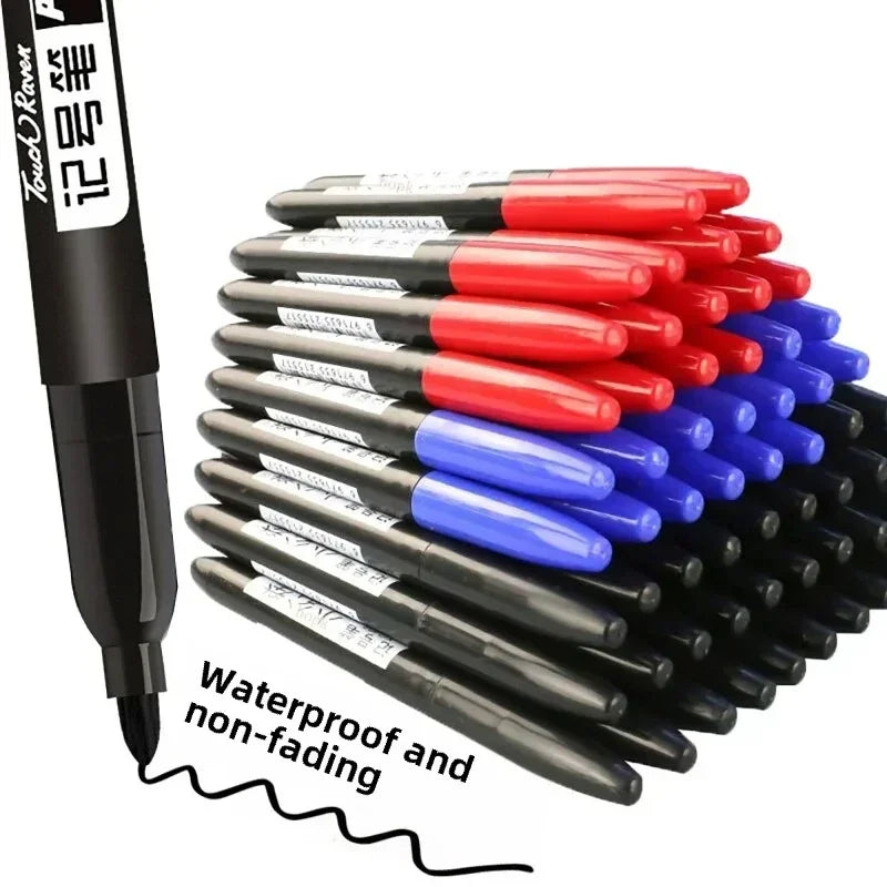 Set de 6 Marcadores Permanentes Impermeables Punta Fina