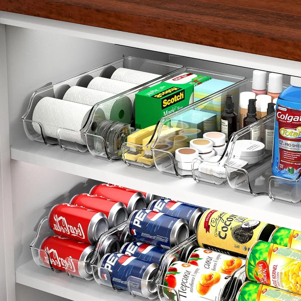 1/2pcs Kitchen Storage Cans, Soda Cans, Storage Cans, Refrigerator Freezer Organizers