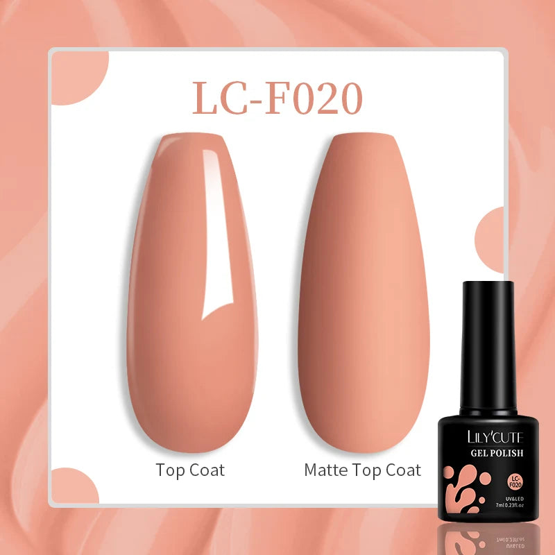LILYCUTE 129 Colors 7ML Nail Gel Polish Nail Supplies Vernis Semi Permanence