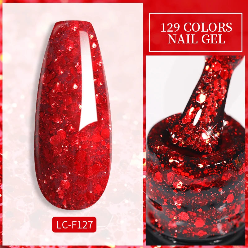 LILYCUTE 129 Colors 7ML Nail Gel Polish Nail Supplies Vernis Semi Permanence