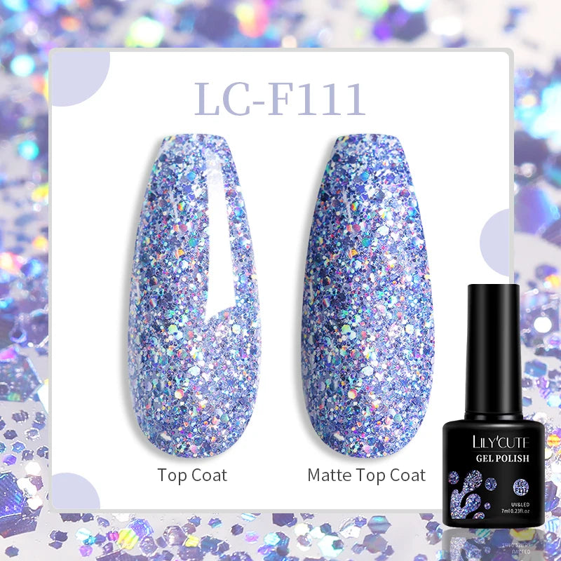 LILYCUTE 129 Colors 7ML Nail Gel Polish Nail Supplies Vernis Semi Permanence