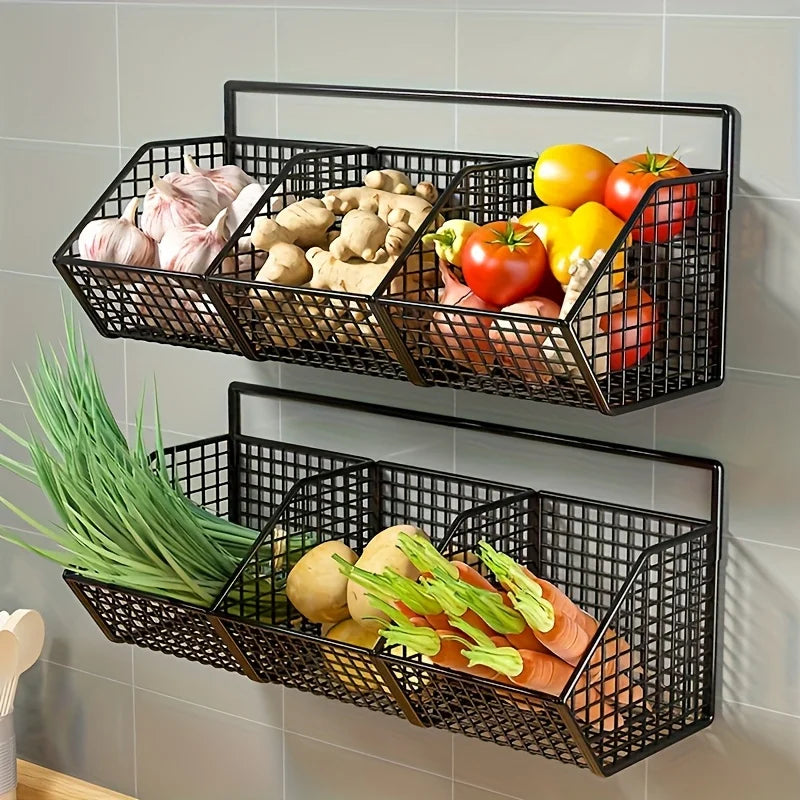Wall-Mounted Multi-Functional Kitchen Organizer