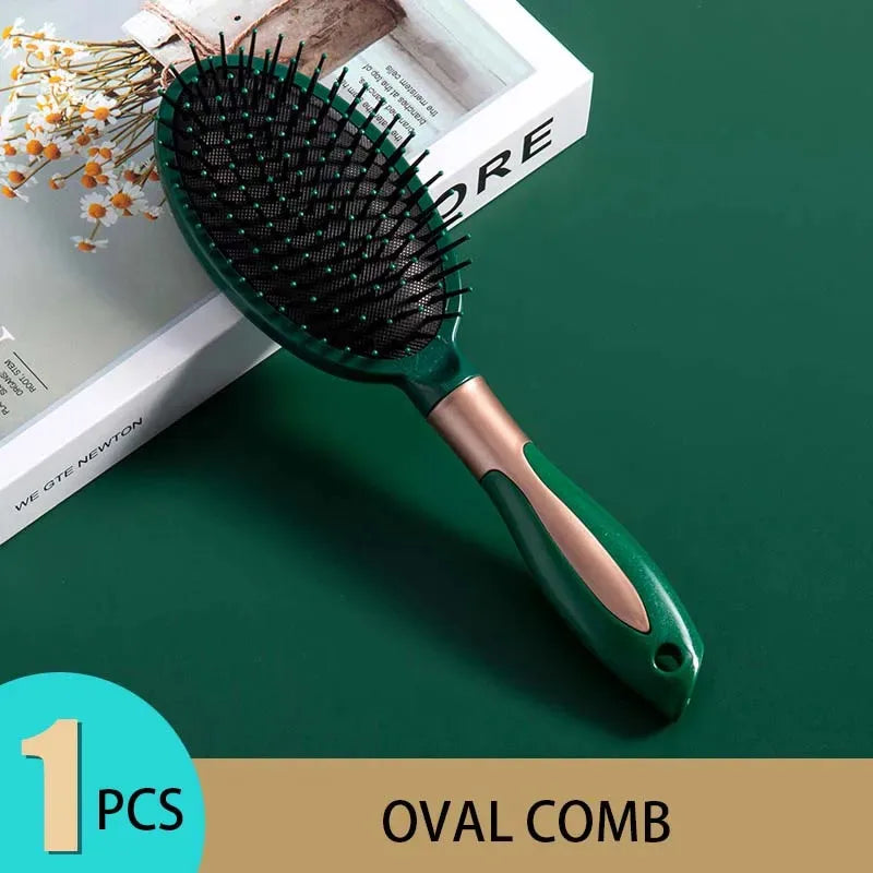 Anti-Static Oval round Air Cushion Comb Scalp Massage Exfoliating Hair