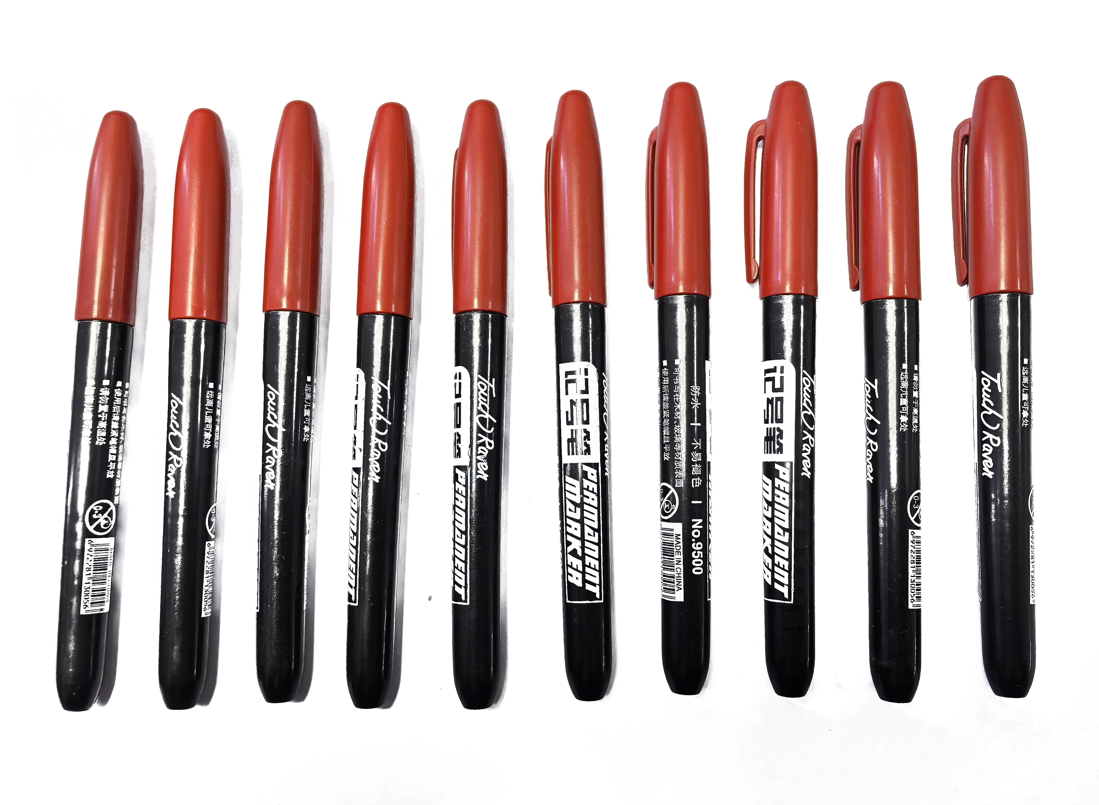 6 PCS Permanent Marker Pen Manga Drawing Markers Black Blue Red, Art School Supplies