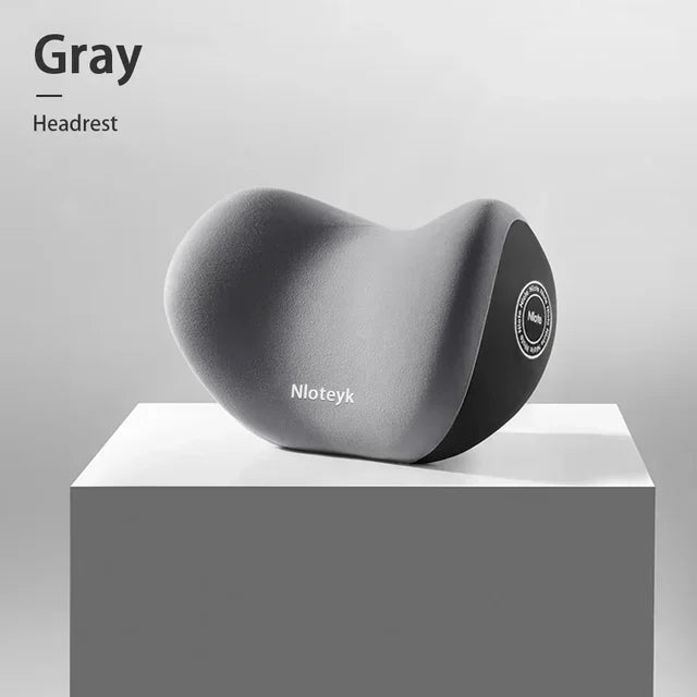 Memory Foam Headrest Lumbar Support Set Ergonomic Neck Pillow Back