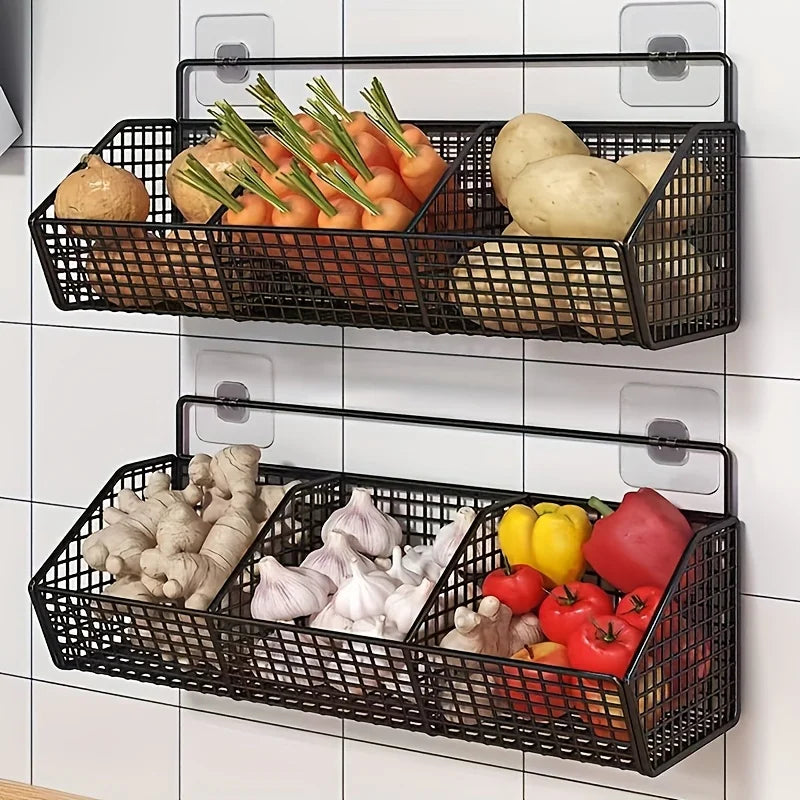 Wall-Mounted Multi-Functional Kitchen Organizer
