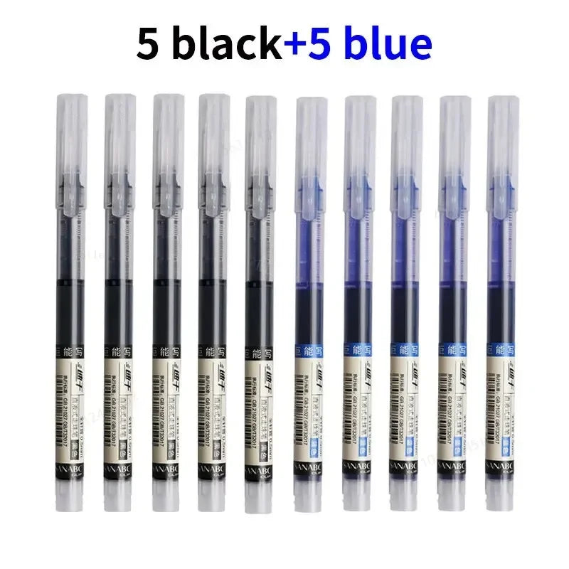 Set de 10 Bolígrafos Gel Kawaii Punta de Aguja Escritura Suave