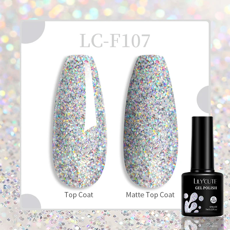 LILYCUTE 129 Colors 7ML Nail Gel Polish Nail Supplies Vernis Semi Permanence