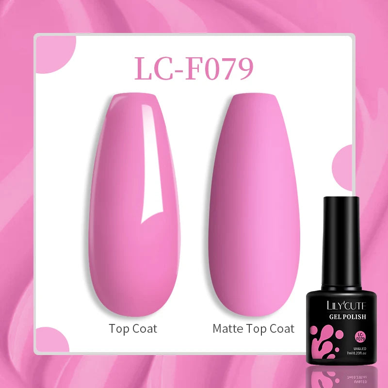 LILYCUTE 129 Colors 7ML Nail Gel Polish Nail Supplies Vernis Semi Permanence