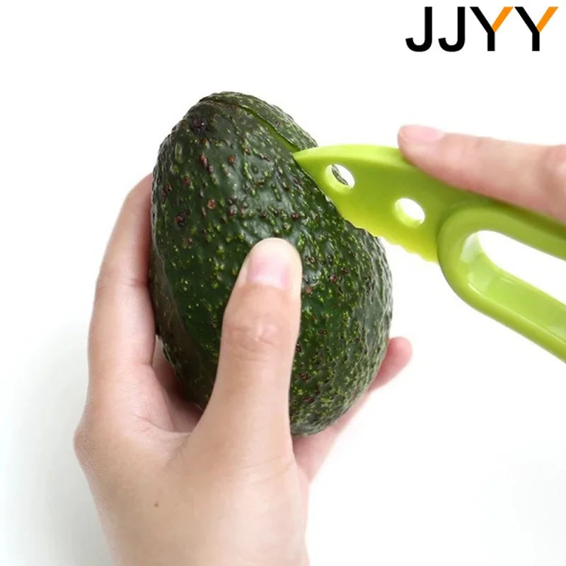 JJYY 3 In 1 Avocado Slicer Shea Corer Butter Fruit Peeler Cutter