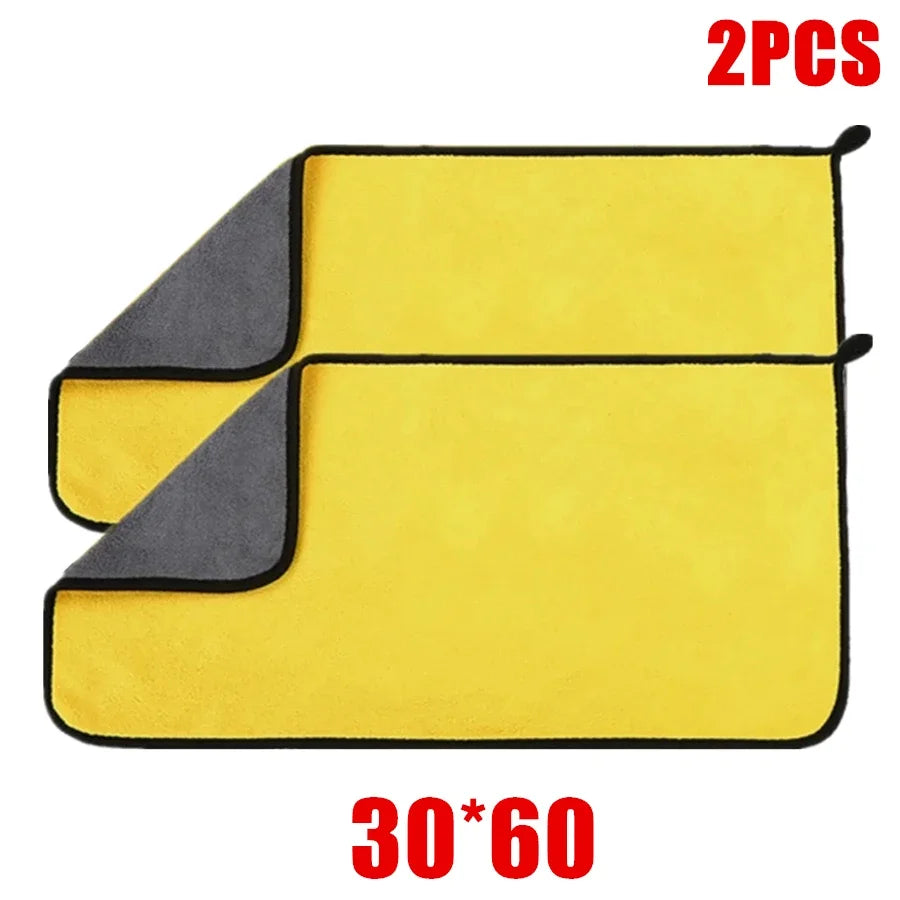1/2/6/10pcs Microfiber Cleaning Towel Thicken Soft Drying