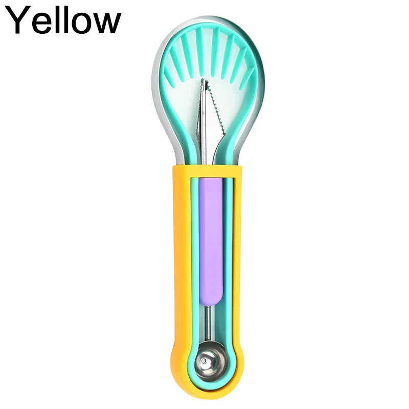 JJYY 3 In 1 Avocado Slicer Shea Corer Butter Fruit Peeler Cutter